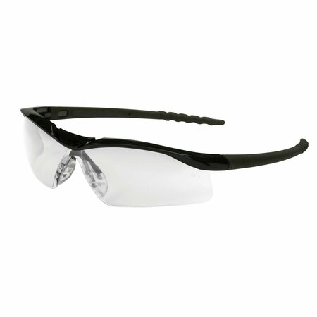 MCR SAFETY Glasses, DL1 Black Frame, Clear AF Lens, 12PK DL110AF